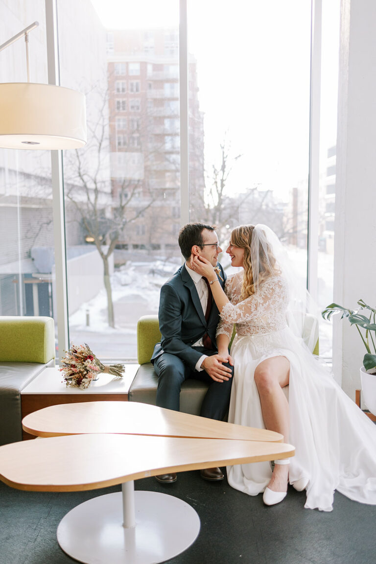 Winter Wedding at the Library in Downtown Madison | Eleanor & Tom