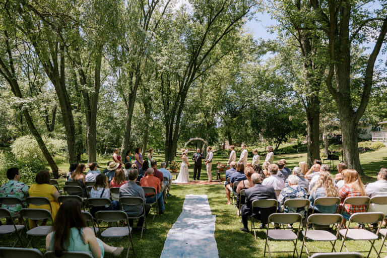 Intimate Backyard Wedding in Central Wisconsin | Logan & Sam