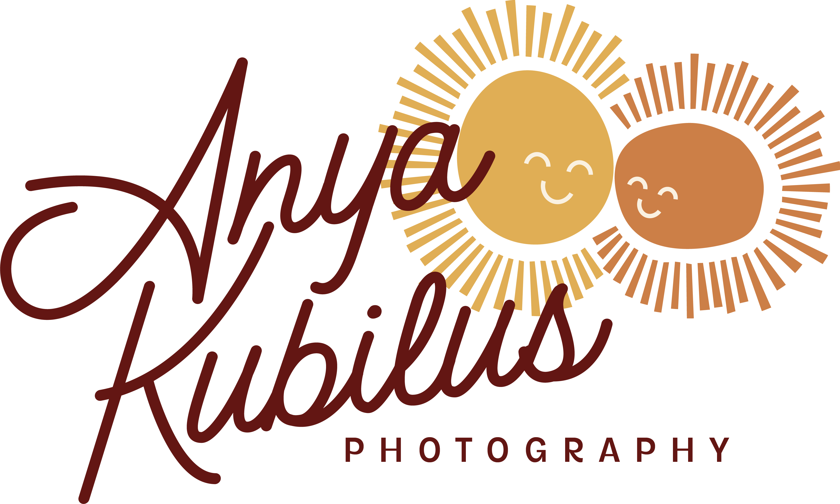 Anya Kubilus Photography logo with two suns next to each other