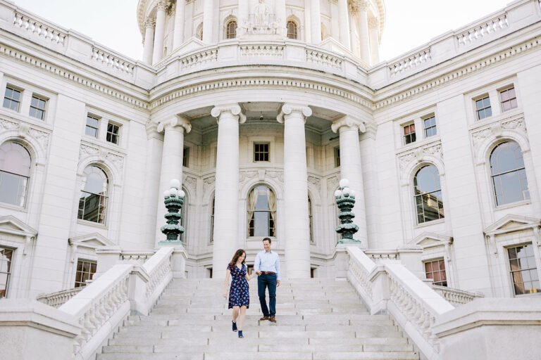 Downtown Madison & Picnic Point Engagement Session | Kelsey & Jim