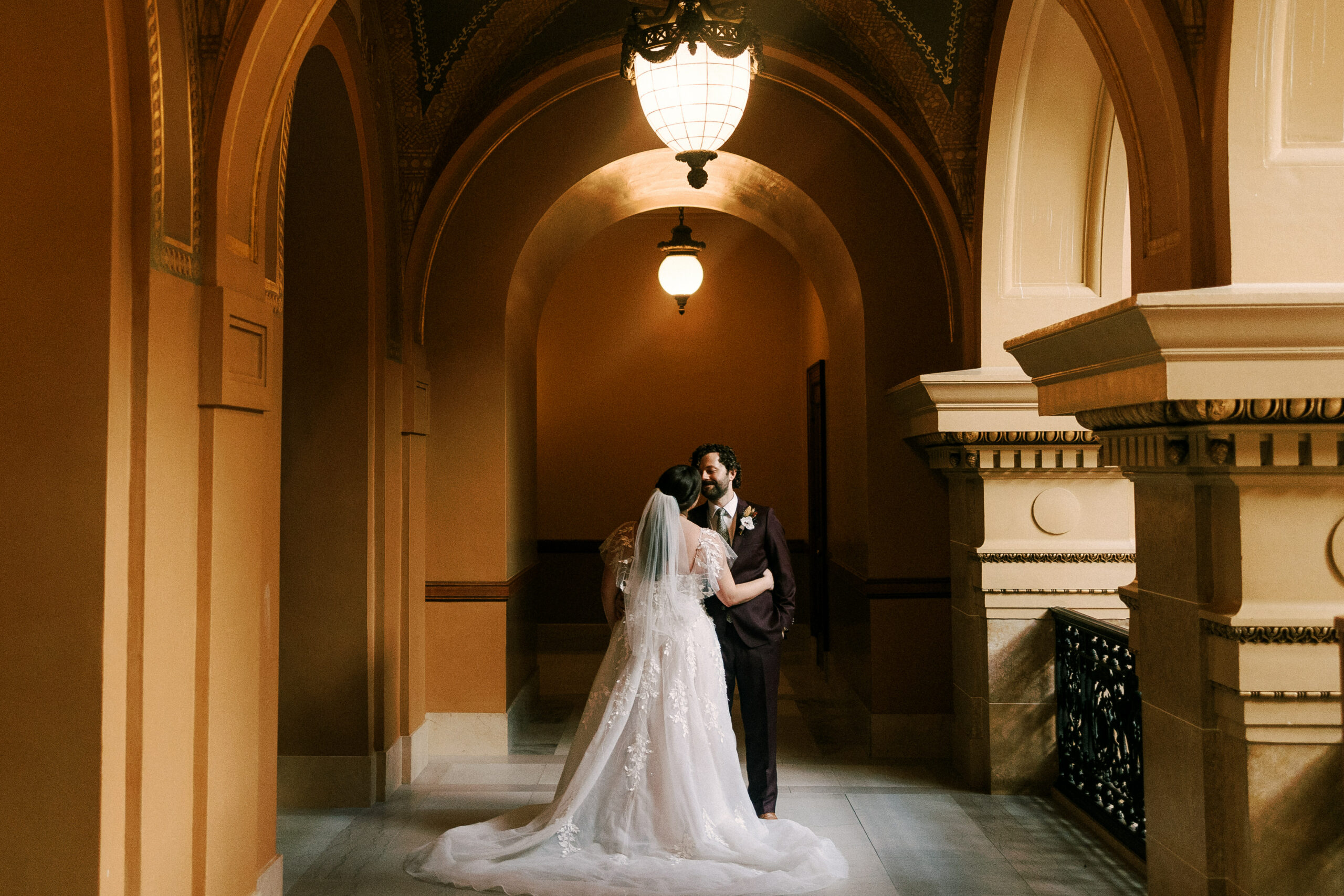 couple elopes in the madison wisconsin capitol building